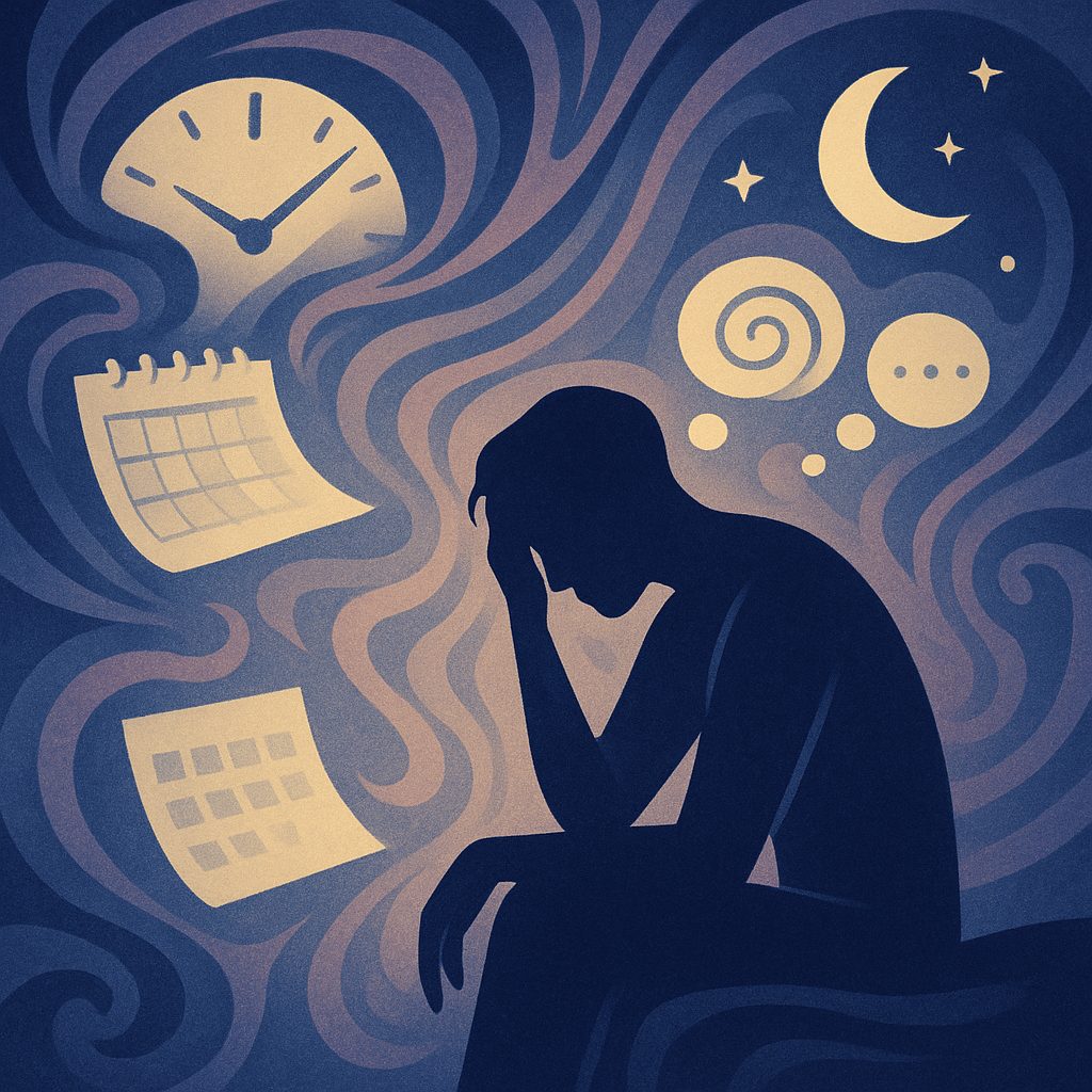 不安な待機期間を表現した抽象的なイラスト